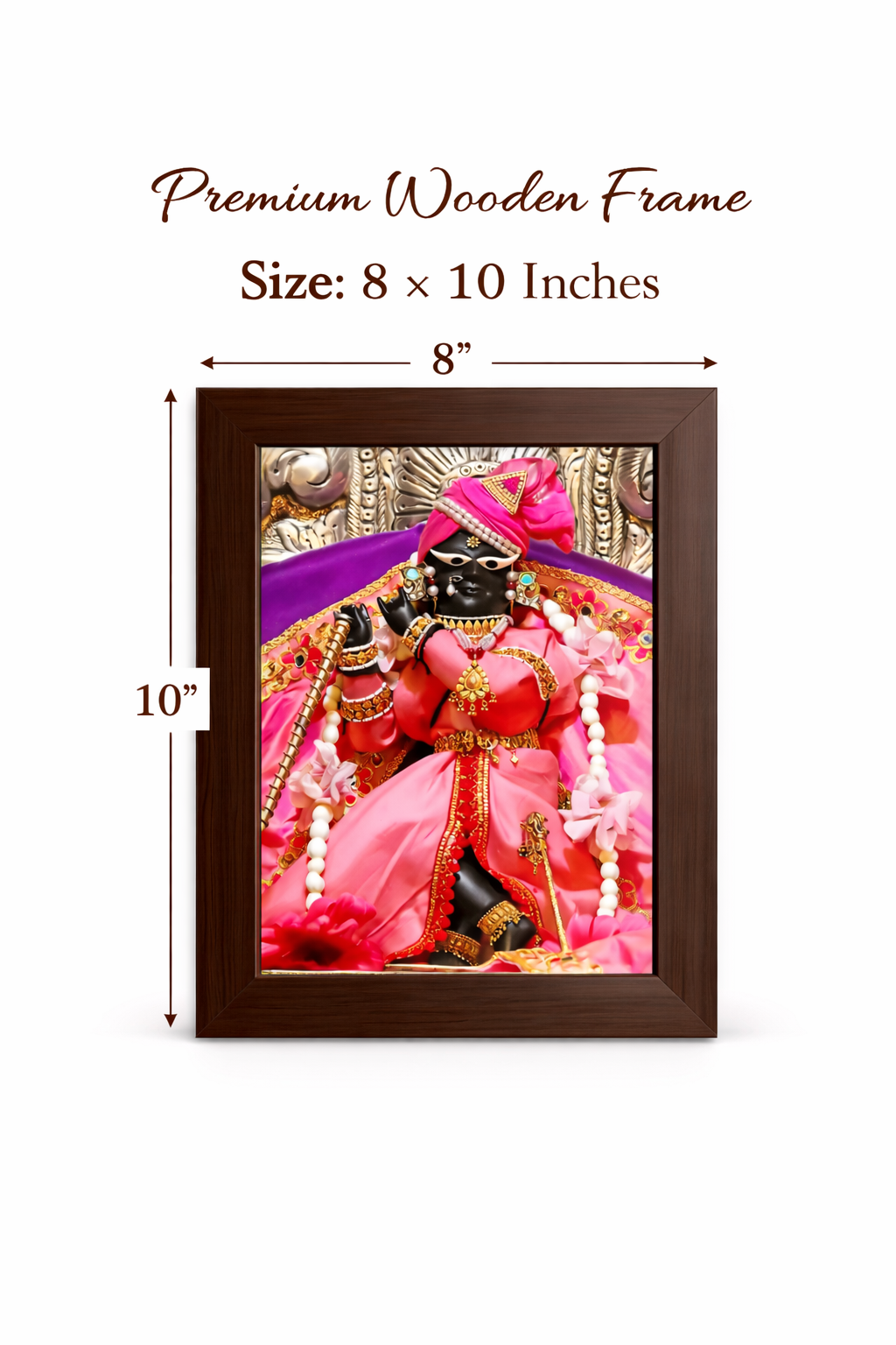Radha Raman Ji Elegant Photo Frame | Premium Krishna Wall Art for Spiritual Decor