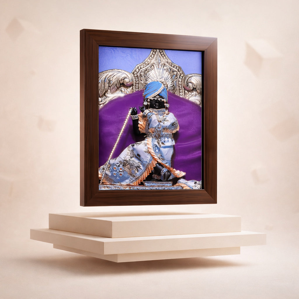 Radha Raman Photo Frame β Premium Krishna Devotional Frame for Home Temple | Spiritual Wall Decor (8x10 Inch)