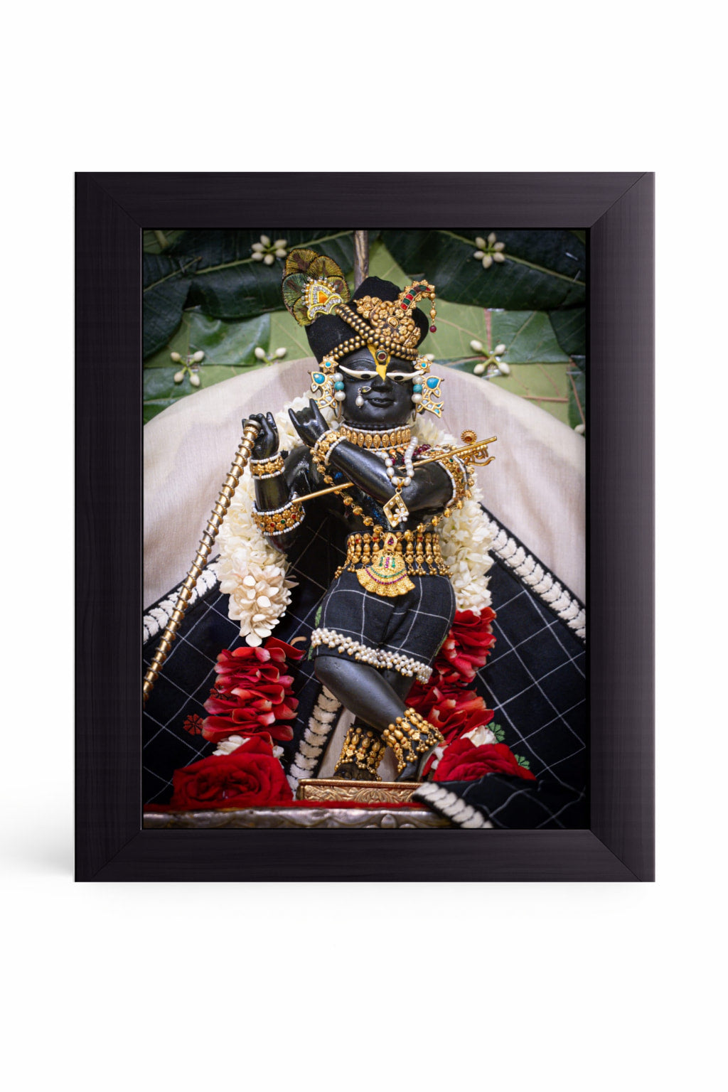 Premium Radha Raman Ji Wooden Frame | Divine Krishna Wall Decor for Home & Temple