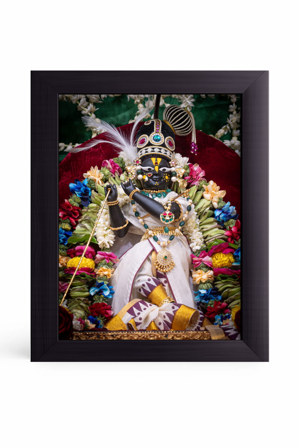 Elegant Shri Radha Raman Lal Ji Wall Frame | Luxury Krishna Devotional Decor for Home & Temple