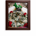 Radha Raman Wooden Devotional Frame | Beautiful Krishna Photo Frame for Home Temple