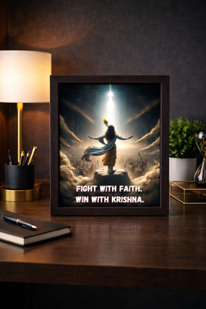 Devotional Krishna wall decor for modern spiritual homes and meditation corners
