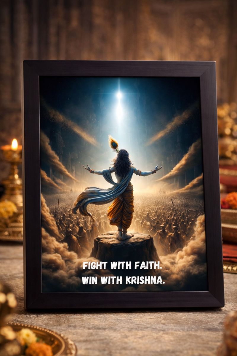Shri Radha Raman Ji wall art for meditation room and prayer spaces