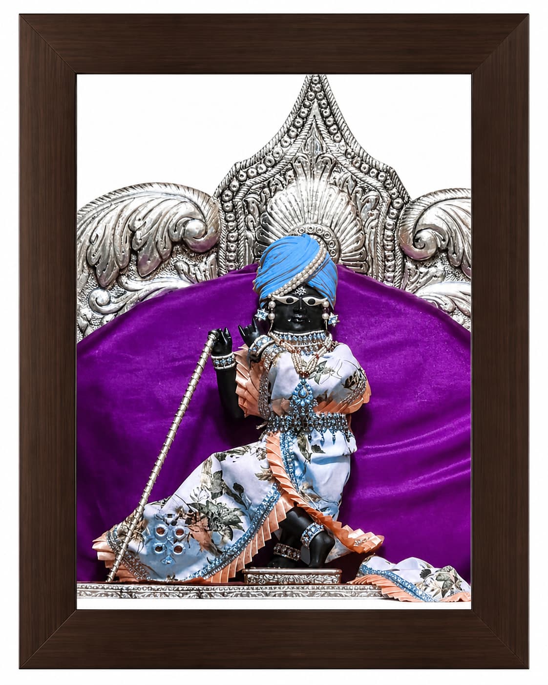 Shri Radha Raman photo frame for spiritual home decor and Krishna bhakti interiors